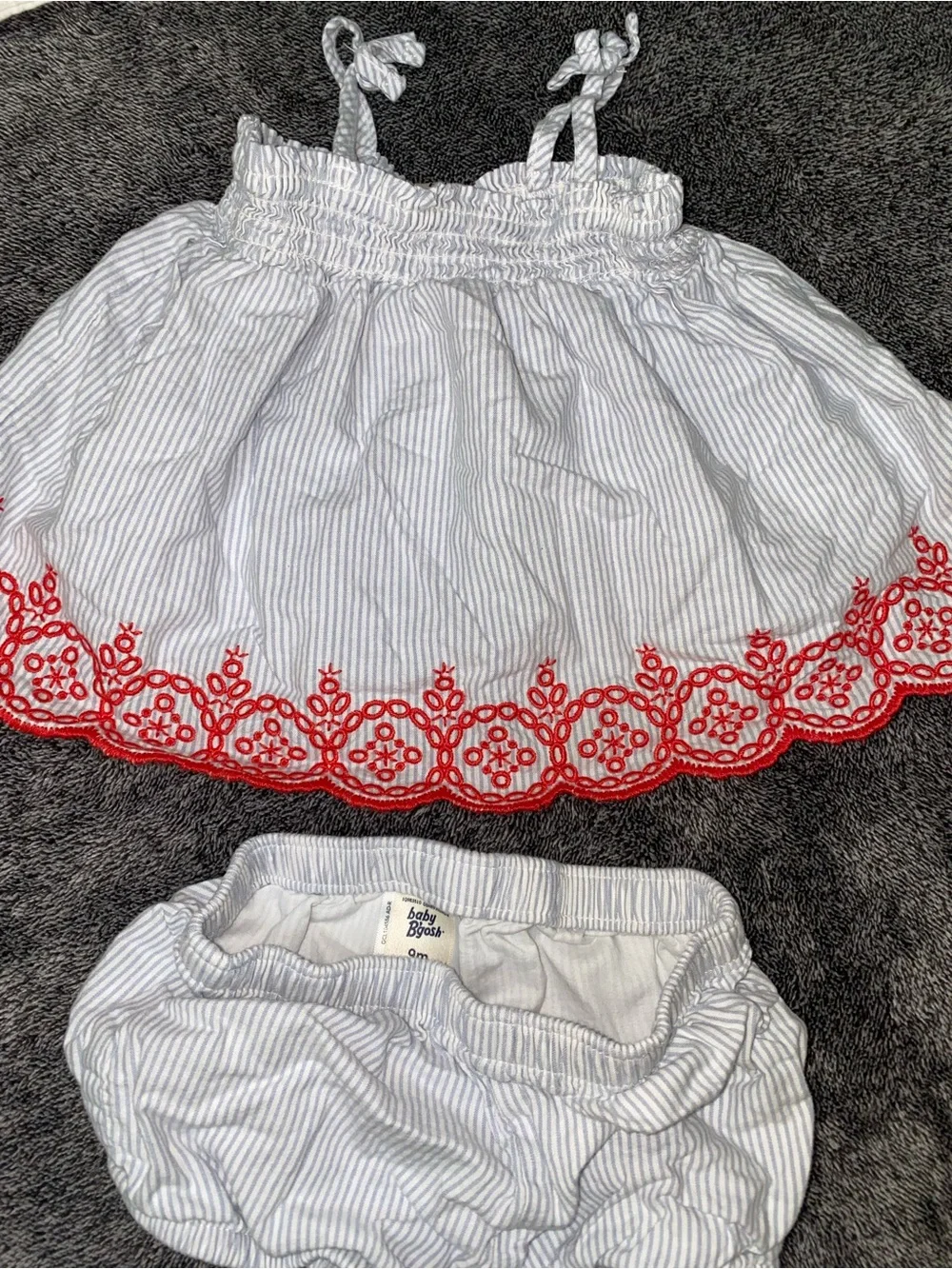 OshKosh B’gosh Baby Girl 9M Summer Outfit Bundle – 3 Outfits, 4 Pieces Boho Baby